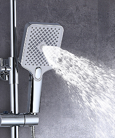 Душевая стойка со смесителем с коротким изливом KALTI