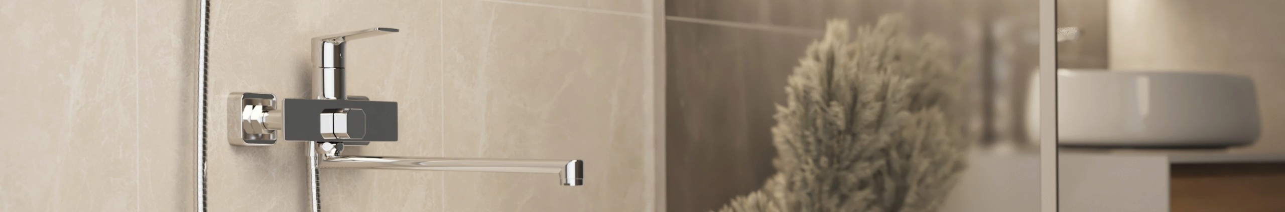 Смеситель для ванны с длинным изливом FENDI