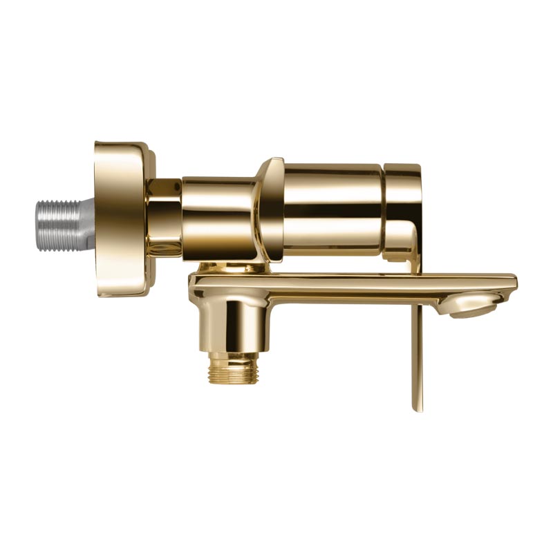 Смеситель для ванны с коротким изливом и гарнитуром FENDI POLISH GOLD