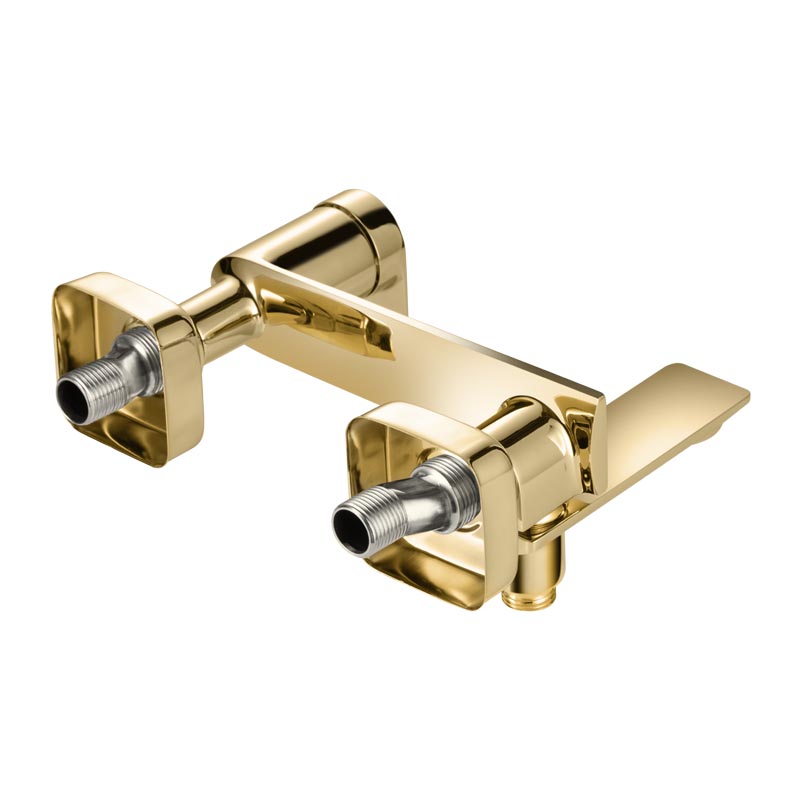 Смеситель для ванны с коротким изливом и гарнитуром FENDI POLISH GOLD