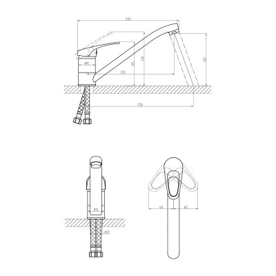 Схема Смеситель для кухни AKKVA